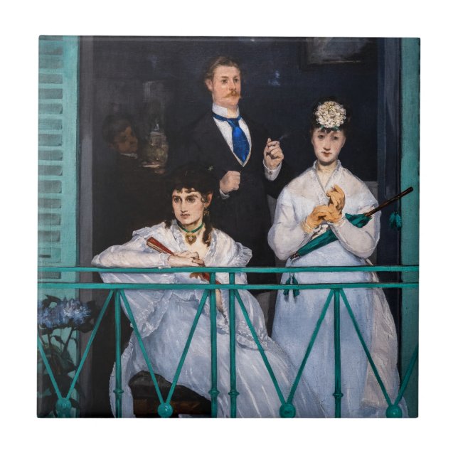 Azulejo De Cerâmica Edouard Manet - A Varanda / Le Balcon (Frente)
