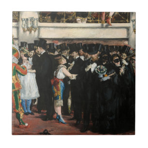 Azulejo De Cerâmica Edouard Manet - Baile Mascarado na Ópera