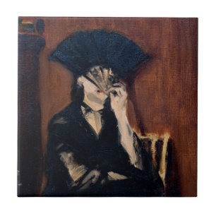 Azulejo De Cerâmica Edouard Manet - Berthe Morisot com um Leque