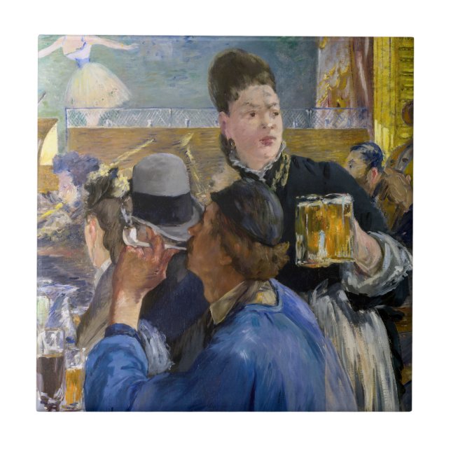 Azulejo De Cerâmica Edouard Manet - Cantinho de um Cafe-Concert (Frente)
