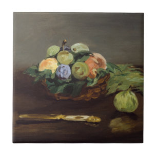 Azulejo De Cerâmica Edouard Manet - Cesta de Frutas