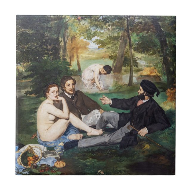 Azulejo De Cerâmica Edouard Manet - Luncheon na Grass (Frente)