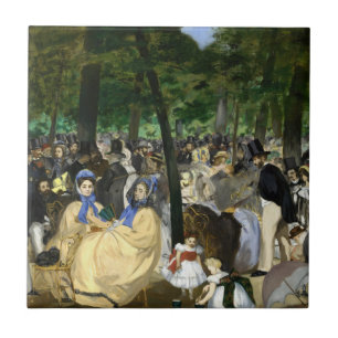 Azulejo De Cerâmica Edouard Manet - Música nos Jardins das Tulherias