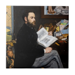 Azulejo De Cerâmica Edouard Manet - Retrato de Emile Zola