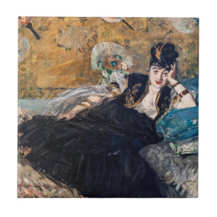 Azulejo De Cerâmica Edouard Manet - Senhora com Leques