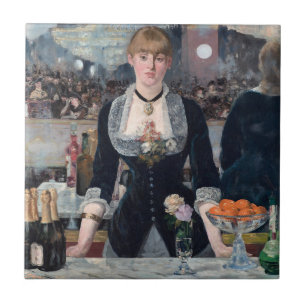 Azulejo De Cerâmica Edouard Manet - Um Bar na Folies-Bergere