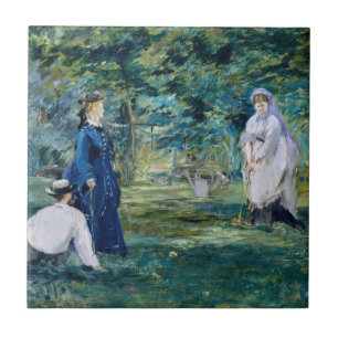 Azulejo De Cerâmica Edouard Manet - Uma Partida de Croquet