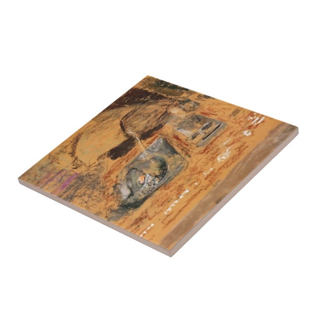 Azulejo De Cerâmica Edouard Vuillard: Mulher na frente da lareira (Lateral)