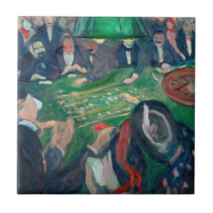 Azulejo De Cerâmica Edvard Munch - A Mesa Roulette em Monte Carlo