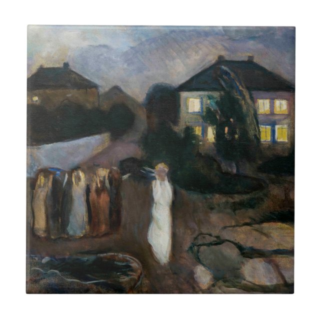Azulejo De Cerâmica Edvard Munch - A Tempestade (Frente)