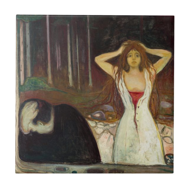 Azulejo De Cerâmica Edvard Munch - Ashes (Frente)
