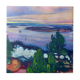 Azulejo De Cerâmica Edvard Munch - Comboio Fumado