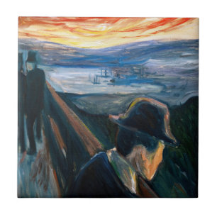 Azulejo De Cerâmica Edvard Munch - Humor Doente no Sunset, Desespero 1