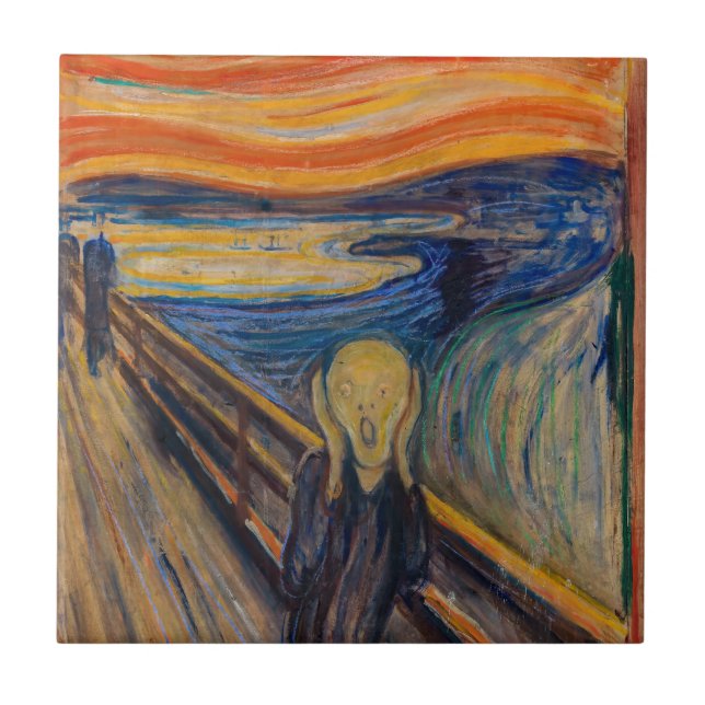 Azulejo De Cerâmica Edvard Munch - O Gritar 1893 (Frente)