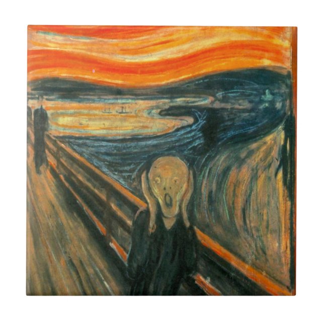 Azulejo De Cerâmica EDVARD MUNCH - o gritar 1893 (Frente)