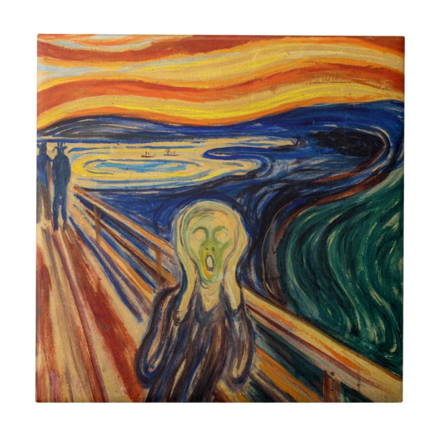 Azulejo De Cerâmica Edvard Munch - O Gritar 1910 (Frente)