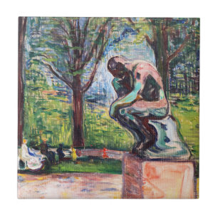 Azulejo De Cerâmica Edvard Munch - O Pensador de Rodin