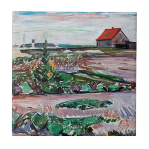Azulejo De Cerâmica Edvard Munch - Seashore. Paisagem perto de Lubeck
