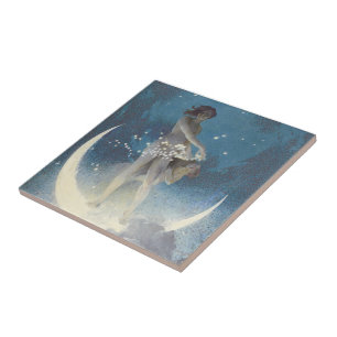 Azulejo De Cerâmica Edwin Blashfield Stars Disparando Arte Nouveau