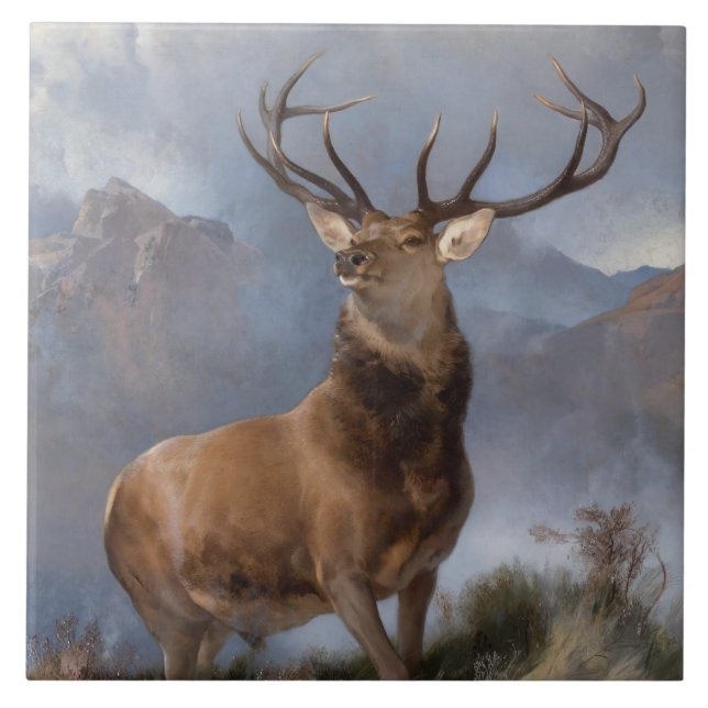 Azulejo De Cerâmica Edwin Landseer| Monarca do Glen (Frente)