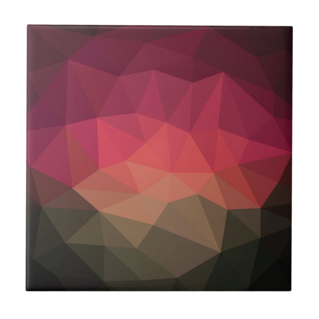 Azulejo De Cerâmica Efeito de cristal de ouro design geométrico modern (Frente)