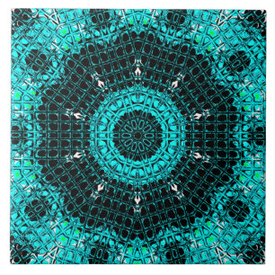 Azulejo De Cerâmica Efeito de Vidro Aquamarino