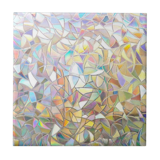 Azulejo De Cerâmica Efeito de Vidro Colorido Prismático - Arco-íris Pr (Frente)
