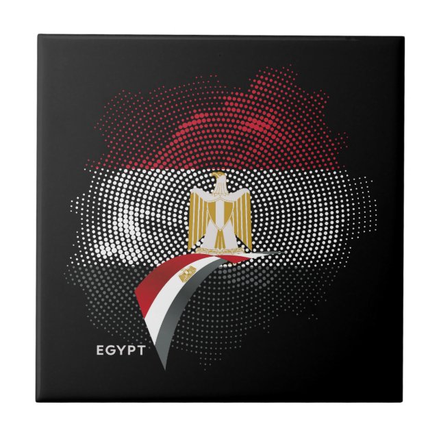 Azulejo De Cerâmica Egypt flag (Frente)