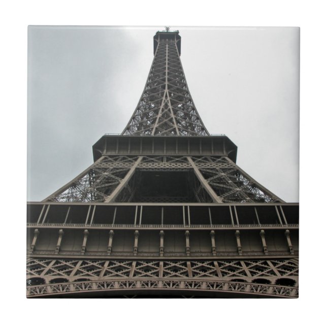 Azulejo De Cerâmica Eiffel Tower Paris, França (Frente)
