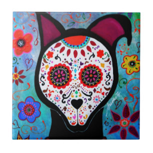 AZULEJO DE CERÂMICA EL PERRO CÃO DIÂMETRO DE LOS MUERTOS