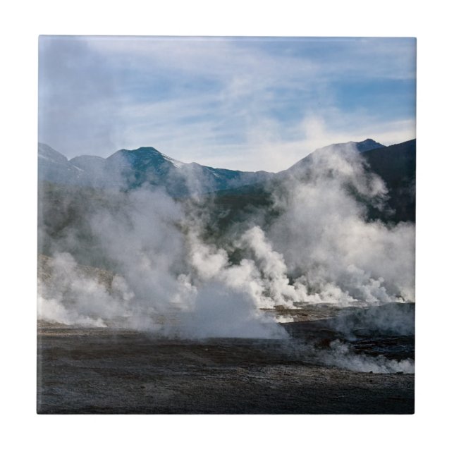 Azulejo De Cerâmica El Tatio Geysers perto de San Pedro de Atacama - C (Frente)