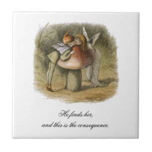 Azulejo De Cerâmica Ele Encontra Seu Dia de os namorados Romântico De