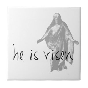 Azulejo De Cerâmica ele ressuscitou jesus cristo páscoa lds mórmons