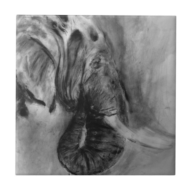 Azulejo De Cerâmica elefante (Frente)
