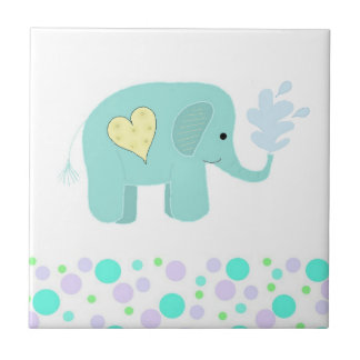 Azulejo De Cerâmica Elefante com Pontos