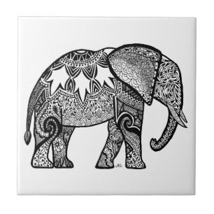 Azulejo De Cerâmica Elefante modelado