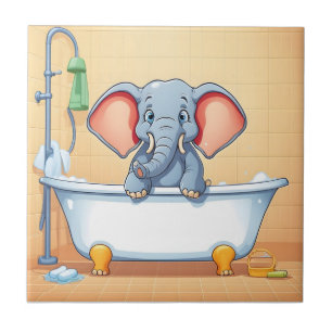 Azulejo De Cerâmica Elefante no banho