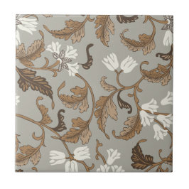 Azulejo De Cerâmica Elegância Botânica Vintage