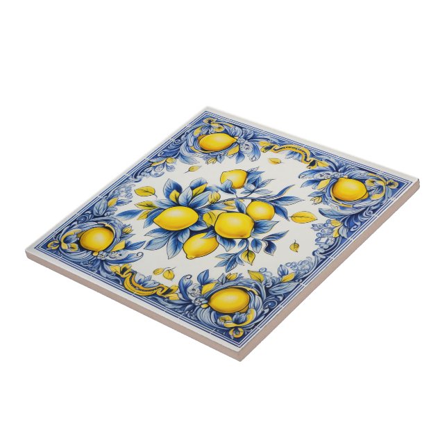 Azulejo De Cerâmica Elegância 🍋 Citrus (Lateral)
