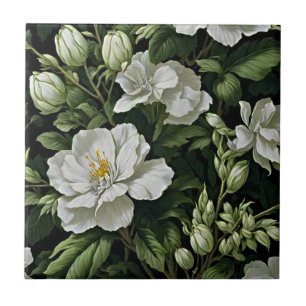 Azulejo De Cerâmica Elegância Floral Exótica: Evoque o Encantamento