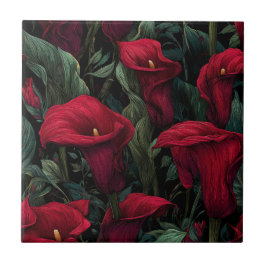 Azulejo De Cerâmica Elegant Mediterranean Calle Lilies Tiles 