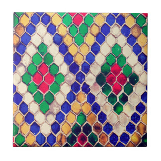 Azulejo De Cerâmica Elegant stylish Emerald Green & Gold Agate mosaic