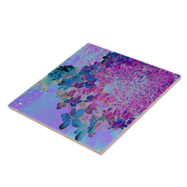 Azulejo De Cerâmica Elegante Azul Escuro e Magenta - Iluminismo (Lateral)