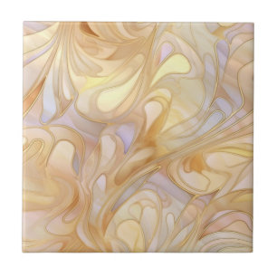Azulejo De Cerâmica Elegante beige, mãe de pérola