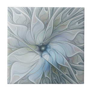 Azulejo De Cerâmica Elegante Beleza Arte Fractal Abstrata Moderna Flor