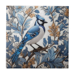 Azulejo De Cerâmica Elegante Blue Jay William Morris Inspirou