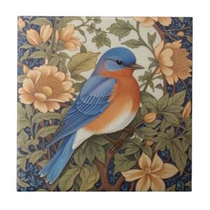 Azulejo De Cerâmica Elegante Bluebird Oriental William Morris Inspirou