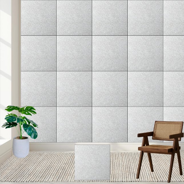 Azulejo de cerâmica Elegante de brilho (Elegant Silver Glitter Sparkle Ceramic Tile)