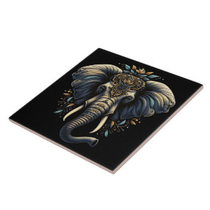 Azulejo De Cerâmica Elegante elegante com padrões intrincados