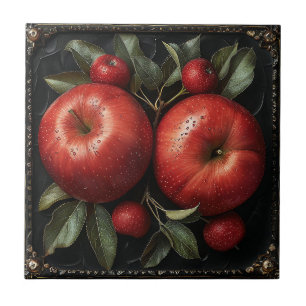 Azulejo De Cerâmica Elegante Fruta de Vintage para fazendeiros decorat